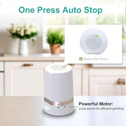 Fullicon Electric Pill Crusher, One Touch Grinding, Fine Powder, Rose Gold - color: Rose Gold