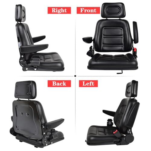 Ergonomic Tractor Seat, Universal Forklift Seat, Lawn Mower Seat | Forklift Compatible