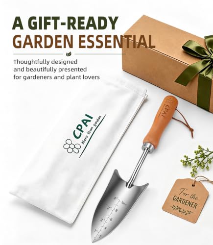 Heavy Duty Transplant Trowel with Inch and Centimeter Depth Markings