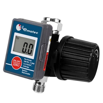 LE LEMATEC Digital Air Regulator & Gauge for Spray Paint Gun, HVLP, 160 PSI - style: Diaphragm Valve Version