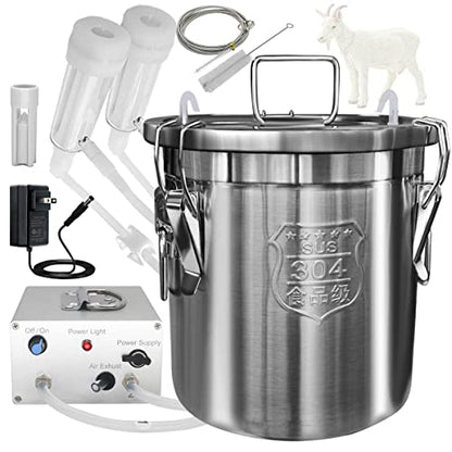 12L Goat Milking Machine, Plug-in Pulsation Pump Milker (Classic) - color: for Goat, size: 12L