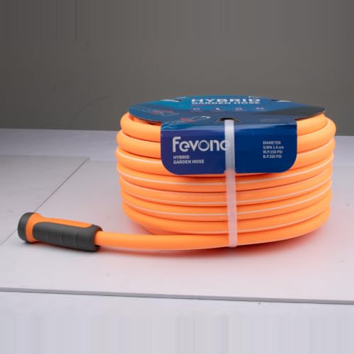 FEVONE Heavy Duty Garden Hose 105 ft, Hybrid Polymer Water Hose - size: 105' (feet)