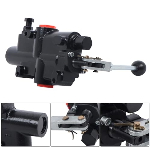 findmall 1 Spool Hydraulic Controller 21 GPM 3625PSI Hydraulic Valve NPT Interface Fit for Wood Chipper, Loaders and Small Tractors