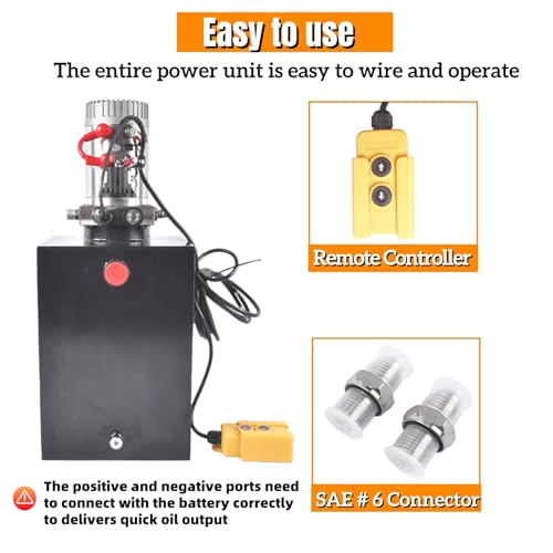20 Quart Single Acting Hydraulic Pump 12V 3200 PSI - color: Single Acting, size: 20 Quart