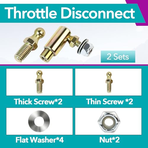 2 Pcs Quick Release Throttle Disconnect, 10-32 Female Thread
