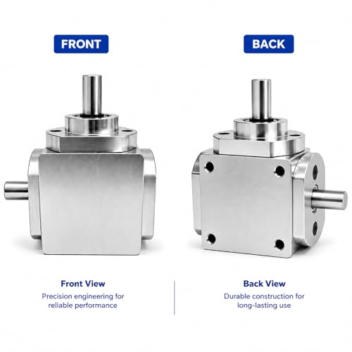 90 Degree Right Angle Gearbox 1:1 Bevel Gear Drive - size: 8mm Left Single Output Shafts