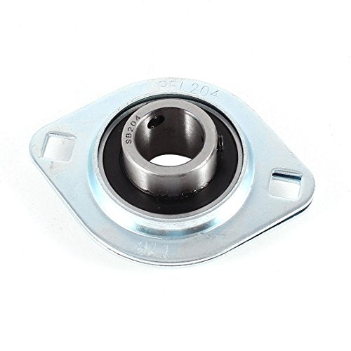 uxcell Sbpfl204 Pressed Steel 2-Bolt Flanged Pillow Block Bearing 20mm ID