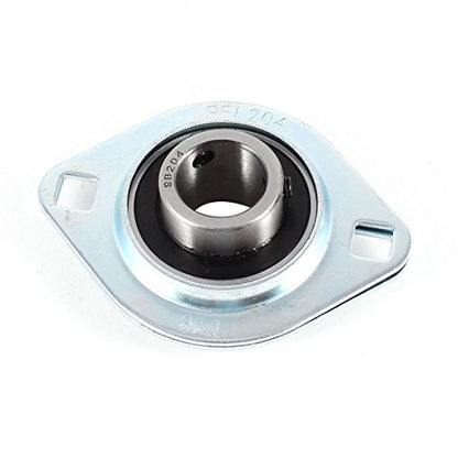 uxcell Sbpfl204 Pressed Steel 2-Bolt Flanged Pillow Block Bearing 20mm ID