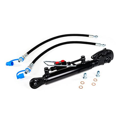Hydraulic Top Link Cat. 1 + 1 Catch Hook 17 15/16" - 24 7/32" Locking Block Hoses Stroke 6 5/16"