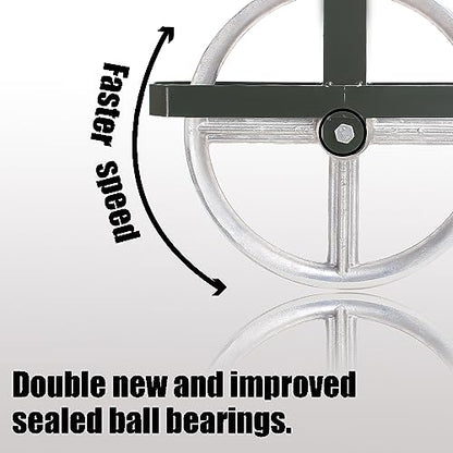 POPMOON Scaffold Hoist Pulley 12" Scaffolding Wheels Aluminum Pulley Wheel