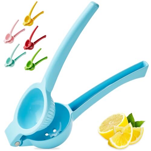 Y-ME Manual Juicer Citrus Lemon Squeezer, Fruit Juicer Lime Press Metal, Professional Hand Juicer Kitchen Tool(Skyblue） - color: Skyblue