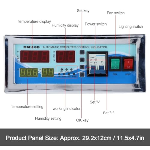 110V Egg Incubator Controller XM18D Digital Temperature Humidity Controller