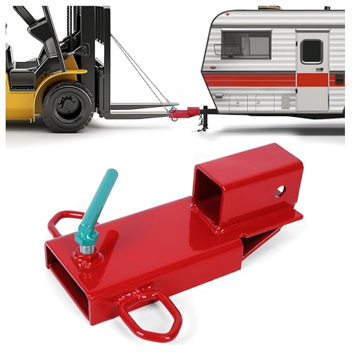 HECASA Clamp On Forklift 2" Hitch Receiver Pallet Fork Trailer Towing