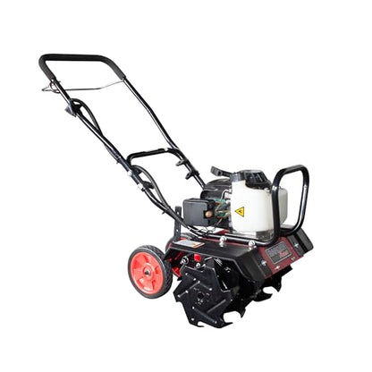 GardenTrax Upgraded Tiller 40cc 4-Cycle Multi-Function Mini Cultivator w/6 Durable Steel Tines
