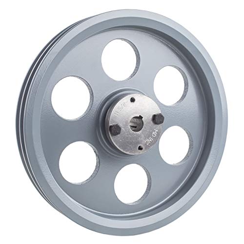 Cast Iron 9.25" Dual Groove Belt A Section 4L Pulley w/ 5/8" Sheave Bushing