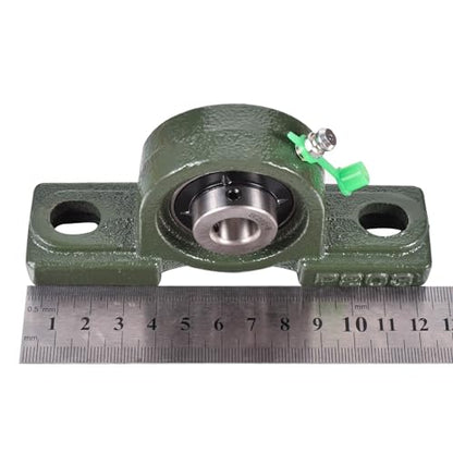 Pillow Block Bearing 1/2 inch Shaft Bore, Solid Cast Iron Base, Self-Aligning, UCP201-8, Pack of 2 - size: UCP-1/2 inch bore
