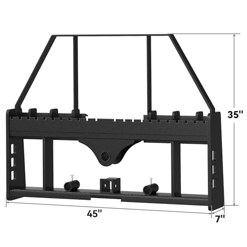 YITAMOTOR 4000lbs 45" Skid Steer Pallet Fork Frame Attachment - size: 45" Frame