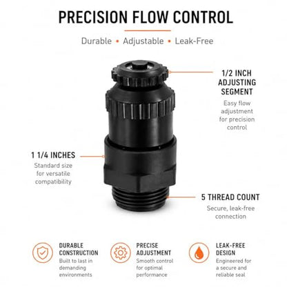 Milking Machine Combo Kit, Vacuum Regulator with 80mm Graphite Pallet, 1-1/4 Inch, Leak-Free, Adjustable Flow Control