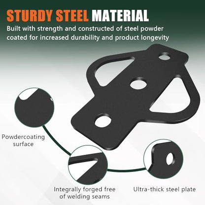 Chelhead 3 Way Trailer Hitch Adapter Steel Hook Mounting with Bolts - size: Flat Design