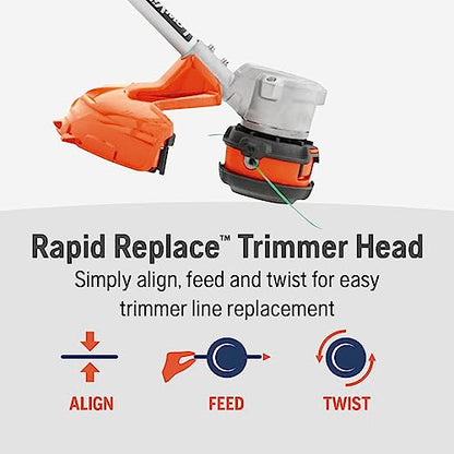 Husqvarna WeedEater 320iL Cordless String Trimmer with 4 Ah Battery and Charger, 16-Inch Straight Shaft Electric Weed Eater with Rapid Replace Trimmer Head for Reloading, Gifts for Men, 970480104 - size: 320iL Kit