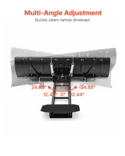 VEVOR Snow Plow Kit 43 in/60 in Width Adjustable Universal Plow Attachment - size: 43in-60in Adjustable