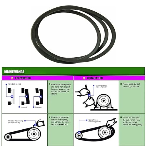 Lawn Mower Belt for MTD 754-04317 754-0355 754-0498 754-0204 954-04317A 954-0498 954-0355 1108500 Ariens 07211500 165165 HC16088 C23804 Ariens 07211500 Toro 108195 Troy-Bilt - size: 754-04317