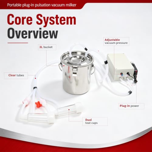 Nakkaa 3L Portable Plug-in Goat Milking Machine