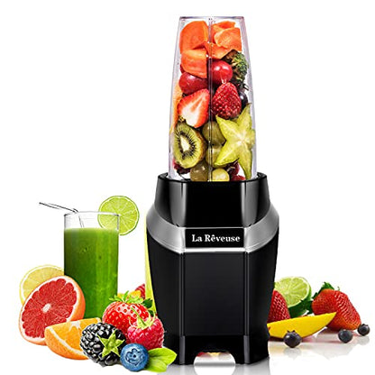 La Reveuse 1000W Power Blender For Smoothies, Shakes, Frozen Drinks, Black - color: Black