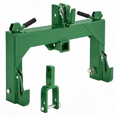 IDEALHOUSE 3-Point Quick Hitch with 2" Receiver & Versatile Top Adapter - color: Green