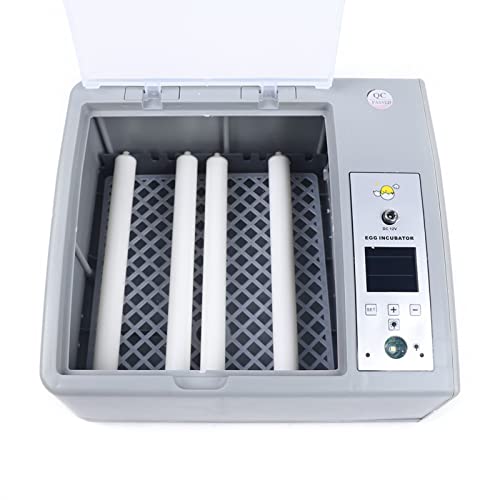 16 Chicken Egg Incubator,Mini Automatic Temperature Incubator, Fully Digital Hatcher with Automatic Turner Temp Control,LCD Screen, for Hatching Chicken Quail(Grey)
