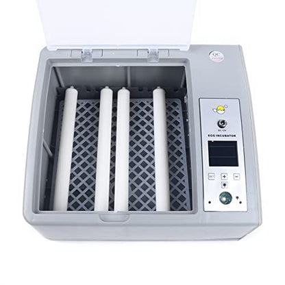 16 Chicken Egg Incubator,Mini Automatic Temperature Incubator, Fully Digital Hatcher with Automatic Turner Temp Control,LCD Screen, for Hatching Chicken Quail(Grey)