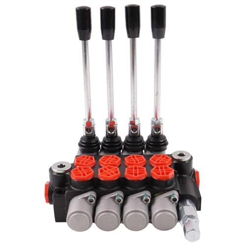 Solarhome 4 Spool 11GPM Hydraulic Directional Control Valve Double Acting Cylinder BSPP 17MPa Open