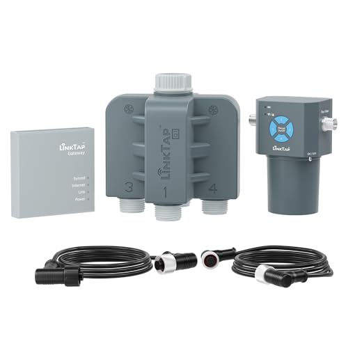 LinkTap Q1 4-Port Smart Water Timer (Req. Gateway), Multiple Power Options - size: Q1 timer only