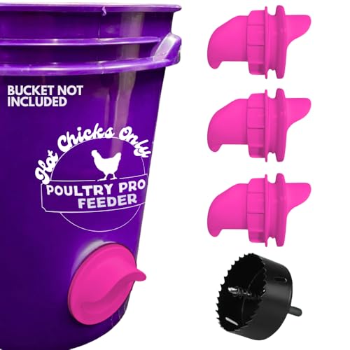 Poultry Pro Hot Chick Feeder Kit, Weatherproof, 3 Ports & Hole Saw - style: Hot Chick Feeder Kit