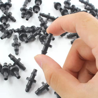 150Pcs 1/4 Inch Drip Irrigation Coupling Fittings - size: Straight Coupling (150Pcs)