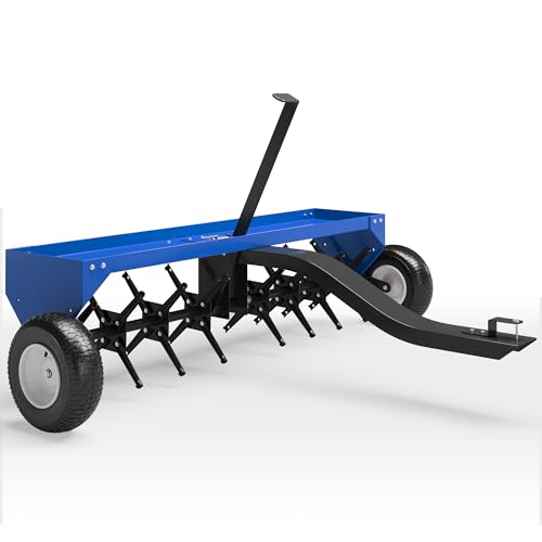 Tow Behind Lawn Aerator, 48" Plug Aerator, 100 Lb Weight Tray