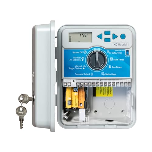 Hunter XC Hybrid Sprinkler Timer, 6-Zone Battery Irrigation Controller