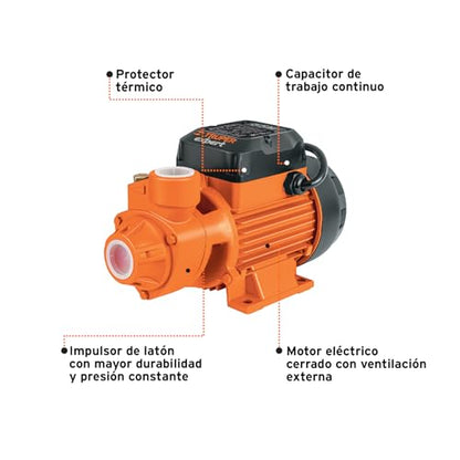 Peripheral pump electric water 3/4 HP, Truper Expert - size: 3/4 HP, style: Above Ground