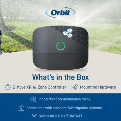 Orbit B-hyve XR Smart Sprinkler Timer - 16-Zone - WiFi-Enabled Indoor/Outdoor Irrigation Controller - App Control - Weatherproof Watering System - Multi Zone - Custom Programs - 57995 - size: 16-Zone