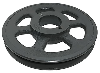 Single Groove 6.25" Cast Iron Electric Motor " H " Pulley/Sheave, Bushing Included, for 3/8" and 1/2" Top Width 3L/A/AK/4L/4LK Section V Belt, 1 Groove (7/8" Shaft / 0.875 Bore, AK64H) - size: 7/8" Shaft / 0.875 Bore