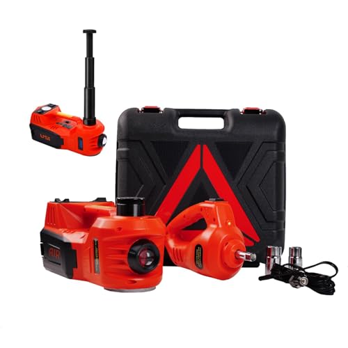 ROGTZ Electric Hydraulic Car Jack Kit 5T Impact Wrench Tire Inflator Pump - color: Red+Wrench