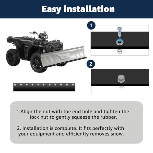 Universal Drilled Snow Plow Blade Flap 72" x 6" x 1/4"Rubber Snow Deflector
