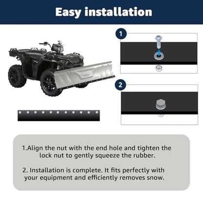 Universal Drilled Snow Plow Blade Flap 72" x 6" x 1/4"Rubber Snow Deflector