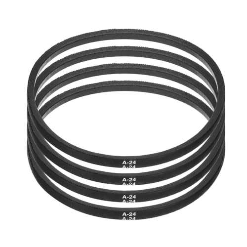 uxcell 4pcs A24 or 4L260 Classic Wrapped Rubber V-Belt, 24"(610mm) Inside Circumference, A Profile V Belt - size: A24