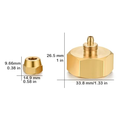Drip irrigation hose connector, Garden Hose Adapter, Standard 3/4" GHT Female Thread to 1/4" Tube Adapter for Water Hose, Convert 3/4" Garden Hose to 1/4" Tube Drip Irrigation Parts (4 PCS)