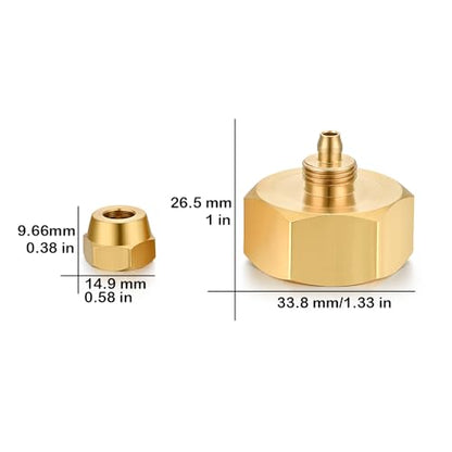 Drip irrigation hose connector, Garden Hose Adapter, Standard 3/4" GHT Female Thread to 1/4" Tube Adapter for Water Hose, Convert 3/4" Garden Hose to 1/4" Tube Drip Irrigation Parts (4 PCS)