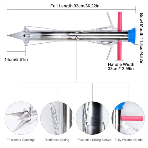 AIWFL Seedling Transplanter Long Handled Bulb Planter Tools Garden Tools - size: Double Handle With Foot