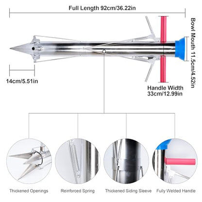 AIWFL Seedling Transplanter Long Handled Bulb Planter Tools Garden Tools - size: Double Handle With Foot