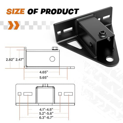 Lawn Mower Hitch 2" Receiver, Trailer Hitch for Zero Turn Lawn Mower - size: 2 inch receiver