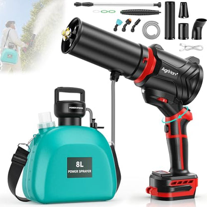 3-in-1 Battery Powered Mister Compatible for Milwaukee 18V (NO Battery) - color: Red